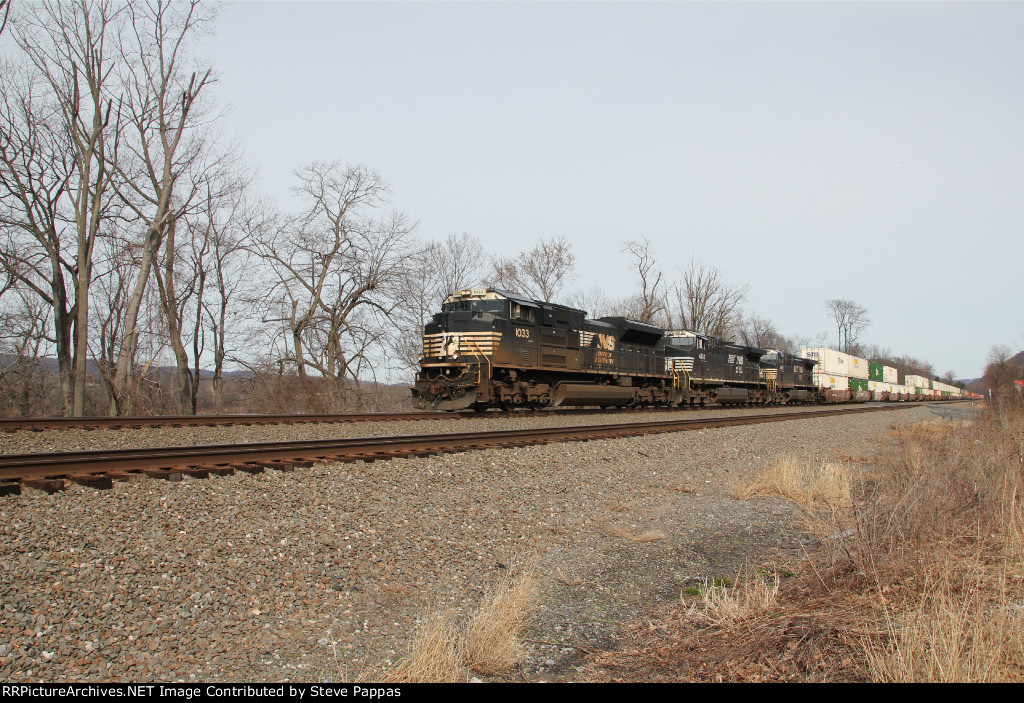 NS 1033 takes a stack train west